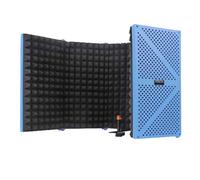 Portable Vocal Booth, 5 Panels + Foldable, High-density Sound Absorption + Multi-layer Noise Reduction, Anti-reverberation + Anti-reflection, for Recording Booth,Blue