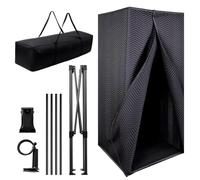 Portable Vocal Booth, 6.28 ft Height, Echo-Free Recording Booth Sound Booth, Foldable Home Recording Studio Vocal Booth with Carry Bag, for Voiceovers, Music, Game, Podcasts, Black