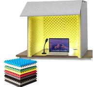Portable Vocal Booth - Desktop Sound Isolation Cover for Music Recording, Vocal Absorbing Shield, Ideal Soundproof Room Equipment