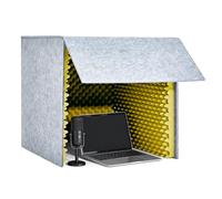 Portable Vocal Booth for Home Studio, Desktop Soundproof Recording Cover with High-Density Foam, Perfect for Music Studio, Podcasts, Live Streaming - Isolation Booth(yellow,23.62IN)