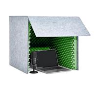 Portable Vocal Booth for Home Studio, Desktop Soundproof Recording Cover with High-Density Foam, Perfect for Music Studio, Podcasts, Live Streaming - Isolation Booth(green,23.62IN)