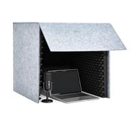 Portable Vocal Booth for Home Studio, Desktop Soundproof Recording Cover with High-Density Foam, Perfect for Music Studio, Podcasts, Live Streaming - Isolation Booth(Grey,31.49IN)