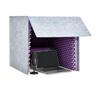 Portable Vocal Booth for Home Studio, Desktop Soundproof Recording Cover with High-Density Foam, Perfect for Music Studio, Podcasts, Live Streaming - Isolation Booth(purple,31.49IN)