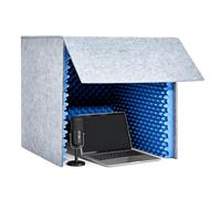Portable Vocal Booth for Home StudioSoundproof Recording Cover with HighDensity Foam for Music Podcasts and Live StreamingIsolate Noise (Blue 23.62 IN)