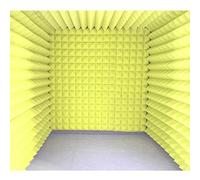 Portable Vocal Booth for Recording, Acoustic Foam Panels, Soundproof Wall Panels, Sound Absorbing Panel Treatment, for Home Office Studio(Yellow)