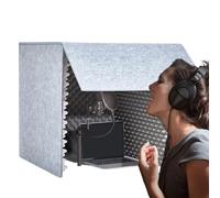 Portable Vocal Booth for Recording, Isolation Shield Room, Desktop Soundproof Cover for Music Studio Podcasts Decreasing Noise Home, Self-Made Sound Booth Box(Grey,31.49IN)