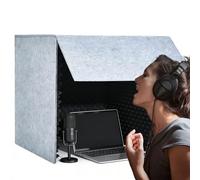 Portable Vocal Booth for Recording, Isolation Shield Room, Desktop Soundproof Cover for Music Studio Podcasts Decreasing Noise Home, Self-Made Sound Booth Box(black,23.62IN)