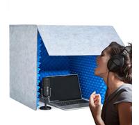 Portable Vocal Booth for Recording, Isolation Shield Room, Desktop Soundproof Cover for Music Studio Podcasts Decreasing Noise Home, Self-Made Sound Booth Box(blue,31.49IN)