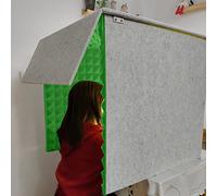 Portable Vocal Booth,isolation Booth,sound Booth,Desktop Soundproof Cover,self Made Sound Recording Vocal Booth Box,Vocal Sound Absorbing Shield,for Studio Desk,recording Booth,microphone ( Color : Gr