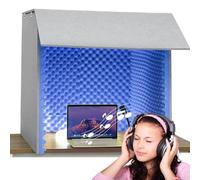 Portable Vocal Booth,isolation Booth,sound Booth Desktop Soundproof Cover Vocal Sound Absorbing Shield Reduce Noise Background Sounds, Separate Work Space For Recording Studio Quality Audio