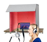Portable Vocal Booth Sound Booth Recording Equipment, 31"x31" Isolation Booth, Microphone Isolation Shield, Desktop Soundproof Cover, For Recording Studio Quality Audio