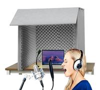 Portable Vocal Booth Sound Booth Recording Equipment, 31"x31" Isolation Booth, Microphone Isolation Shield, Desktop Soundproof Cover, For Recording Studio Quality Audio