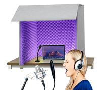 Portable Vocal Booth Sound Booth Recording Equipment, 31"x31" Isolation Booth, Microphone Isolation Shield, Desktop Soundproof Cover, For Recording Studio Quality Audio