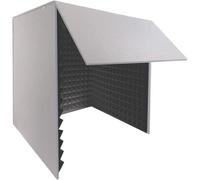 Portable Vocal Booth - Soundproof Microphone Isolation Cube for Studio Recording - Fully Enclosed Design for Vocals & Music Production - Gray-Black Sound Absorption