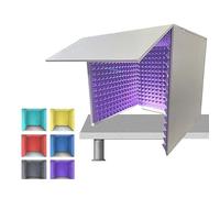 Portable Vocal Recording Booth, 80 * 80 * 80cm Microphone Isolation Shield, High Density Absorbent Foam Home Desktop Studio Booth, For Recording Studio Quality Audio
