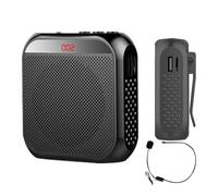 Portable Voice Amplifier, 2200mAh Rechargeable Personal Speaker, 3.31 x 3.62 x 1.1 Inch Speaker with Wired Microphone, Tour Guide Equipment, Educational Supplies with