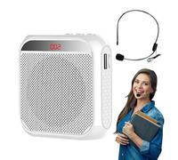 Portable Voice Amplifier - 2200mAh Rechargeable Personal Speaker for Teachers with Wired Microphone Headset, Amplifier for Coaches Tour Guides and Presentations, Compact and Clear Sound