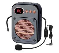 Portable Voice Amplifier,Bluetooth Rechargeable Personal Voice Amplifier, PA System Speaker Power Amplifiers Loudspeaker for Teachers(S25 Wired Beige)