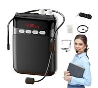 Portable Voice Amplifier: Compact Wireless Amplifier Device with Clear Audio Output, Adjustable Shoulder Strap | Ideal Teaching, Training, Tour Guide, Public Speaking, The