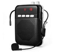 Portable Voice Amplifier for Teachers with Bluetooth,2400mAh Rechargeable Personal Amplifier PA System Headset for Speaking Microphone for Teachers,Tour Guides, Coaches, Classroom, Singing Yoga(Black)