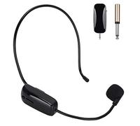 Portable Voice Amplifier Speaker, Mini 3.5mm Head-Mounted Wireless Headset Microphone Condenser MIC for Teachers, Guides, Trainers