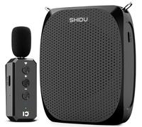 Portable voice amplifier wireless microphone, Rechargeable voice amplifier mini speaker with wireless microphone for teacher,tour guide, yoga training, support Bluetoot, TF, USB