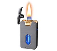 Portable Voice-Controlled Kerosene Lighter, 4 Ignition Methods, Metal Design with Oil Window, Ideal for Outdoor Camping and Survival Situations