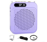 Portable Voice Loudspeaker, 10W Output, Compact 105x87x40mm Design, Wired Mic Included, 25-Hour Battery Life, for Teachers and Tour Guides(Purple)
