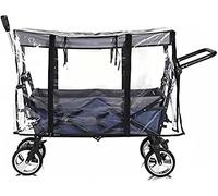 Portable Wagon Rain Cover - Waterproof Canopy for Trolley Cart Accessories Clear Rain Cover for Kids Push Pull Wagons Ideal for Outdoor Garden Use