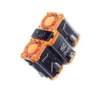 Portable Waist Clip Fan with Flashlight 150 Wind Speed Neck Fans that Blow Cold Air Replaceable Batteries for Fishing, Hiking, Camping, Desk