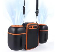 Portable Waist Fan,40H Rechargeable Wearable Belt Fans with Light,Strange Powerful Silent Power Bank Waterproof Cooling Clip Fan 3 Speeds,for Hiking Sports Camping Outside Work and Walking the dog