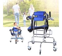 Portable Walker for Cerebral Palsy - Adjustable Height, Wheeled, Folding Lightweight Aluminum Frame for Mobility and Rehabilitation Support