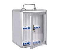 Portable Wall-Mounted Cell Phone Locker - 12 Slot Aluminum Alloy Storage Box for School Office Classroom & Exam - Secure Convenient Solution for Device Management