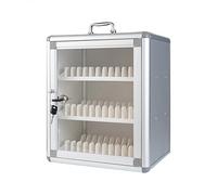 Portable Wall-Mounted Cell Phone Storage Cabinet Aluminum Alloy Locking Box for Phones 31x26.5x20 CM / 12x10x8 IN Secure for Home or Office