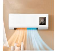 Portable Wall-mounted fan, Ductless Wall-mounted fan with Bladeless Fan & Remote, Ultra Quiet 2-in-1 Heater for Bedroom, Office. No Window Installation Required. Easy Setup, Energy Efficient Design.