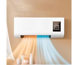 Portable Wall-mounted fan, Ductless Wall-mounted fan with Bladeless Fan & Remote, Ultra Quiet 2-in-1 Heater for Bedroom, Office. No Window Installation Required. Easy Setup, Energy Efficient Design.