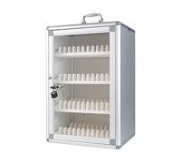 Portable Wall-Mounted Mobile Phone Cabinet Aluminum Alloy with Lock Perfect for Offices & Schools 49.5 x 26.5 x 20 cm Secure Storage Solution