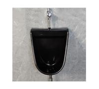 Portable Wall Mounted Urinal for Men,Waterless Diverter with Hose for Outdoor Use Ideal for Garage Car Travel Temporary Toilets Sanitary Urinal(Nero,With flush valve)