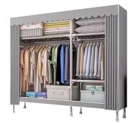 Portable Wardrobe Closet - Freestanding Metal Steel Frame Clothes Rack Sturdy & Easy Assembly Ideal for Bedroom nize Your Space Efficiently
