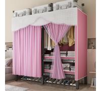 Portable Wardrobe Closet with Shelves and Hanging Rails, Foldable Steel Storage Organizer, Heavy Duty Freestanding for Bedroom and Living Room