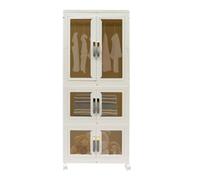 Portable Wardrobe on Wheels 3Tier Foldable Sto Unit with C Doors Magnetic Closure Includes 6 Hanrs Ideal Closet nizer for Living Room & Bedroom 54x34x120cm