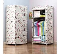 Portable Wardrobe Organizer with Shelves and Hanging Rails - Bedroom Storage Cabinet for Clothes and Household Items