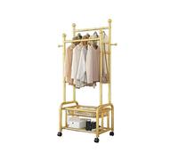 Portable Wardrobe with Lockable Wheels Rolling Clothes Rack Versatile Clothing Storage for Bedroom & Dorm Room (60x170x45cm)