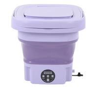Portable Washer, 8L Portable Small Foldable Washing Machine With Spin Dryer For Socks Underwear Panties Washer Household Mini,for Camping Dorms Apartments(PURPLE)