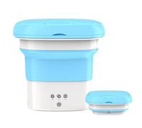 Portable Washer,Collapsible Travel Washing Machine,4.5 L Spin Dryer for Clothes,Compact Design,Small Spaces and Camping,Mini Washing Machine,Socks & Underwear,Travel/Home (Blue)