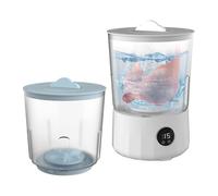 Portable Washer Machine - Compact Underwear Accessories for Home, Apartment, or Dorm Use with 2 Buckets, Efficiently Cleans Bras, Panties, Small Garments for Camping, Vacation, White