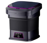 Portable Washer, Portable Washer 13L 3 Modes Foldable Mini Washing Machine with Drain Pipe, Handle and Suction Cup Small Laundry Machine for Underwear Socks Baby Clothes