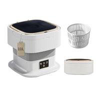 Portable washing machine,11L upgraded large capacity Mini Washer-40W High Power foldable Washer, Deep cleaning of underwear and other small clothes, Hanging drain pipes are more convenient. (grey)