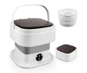 Portable Washing Machine,11L Upgraded Mini Washing Machine,3 Washing Modes with Spin Basket,Deep Cleans Small Items,Foldable Design Suitable for Dormitories,Apartments,Homes, and Camping (Gray)