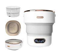 Portable Washing Machine, 15L Mini Folding Washing Machine with 3 Cleaning Modes, Drain Basket, Small Foldable Laundry Machine for Travel, Camping, Dorms, RVs, Apartments